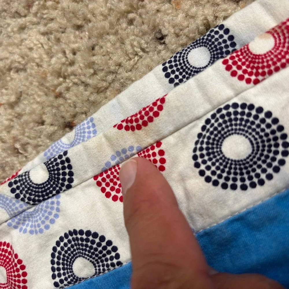 Handmade USA Map Kids Quilt Blanket Educational Geography Americana 44x36